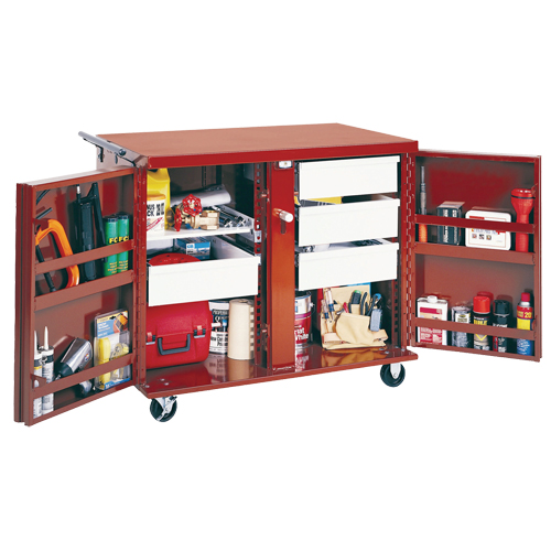 Rolling Work Bench, 49-7/8" W x 40-5/8" H x 26-7/8" D, 24.6 Cubic Feet Capacity MAS Chibougamau