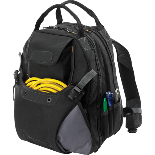 44-Pocket Tool Backpack, 16" L x 13-1/4" W, Black, Polyester MAS Chibougamau