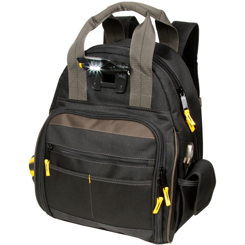 Techgear 53-Pocket Tool Backpack, 16" L x 13-1/4" W, Black, Polyester MAS Chibougamau