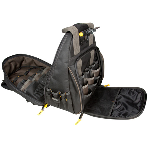 Techgear 53-Pocket Tool Backpack, 16" L x 13-1/4" W, Black, Polyester MAS Chibougamau