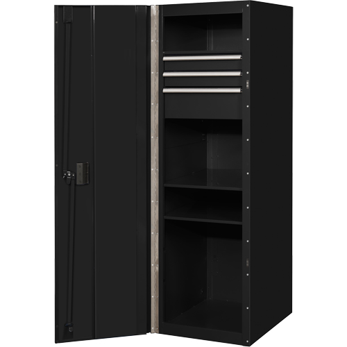 Armoire lat&eacute;rale s&eacute;rie RX, 3 tiroirs, 19" la x 25" p x 61" h, Noir MAS Chibougamau
