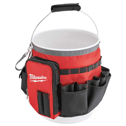 Bucket Organizer Bag, 10" L x 10" W x 13-1/2" H, Nylon, Red MAS Chibougamau