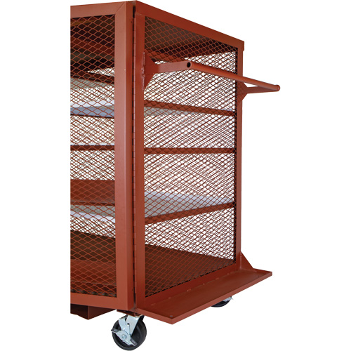 Mobile Mesh Cabinet, Steel, 49 Cubic Feet, Red MAS Chibougamau