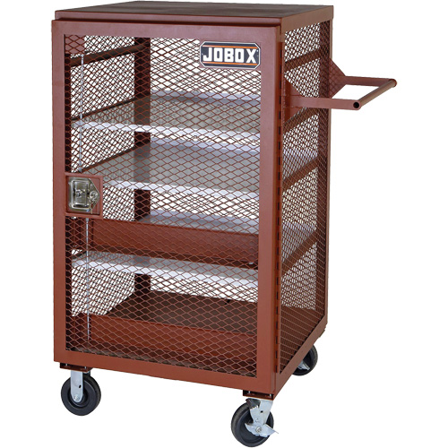 Mobile Mesh Cabinet, Steel, 22 Cubic Feet, Red MAS Chibougamau