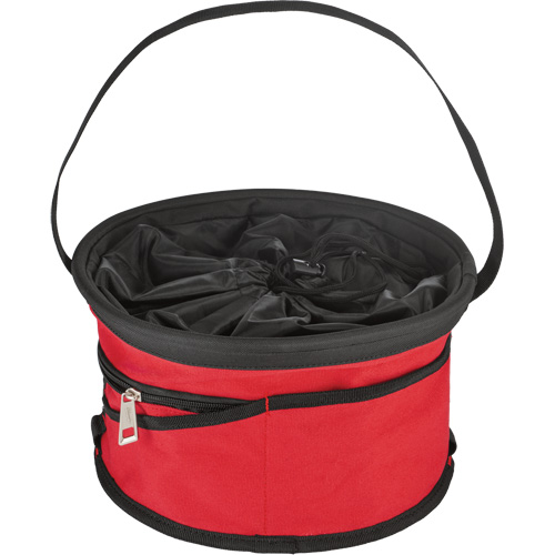 Parachute Organizer Bag, 11-4/5" L x 11-4/5" W x 11" H, Nylon, Black/Red MAS Chibougamau