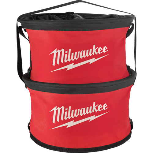 Parachute Organizer Bag, 11-4/5" L x 11-4/5" W x 11" H, Nylon, Black/Red MAS Chibougamau