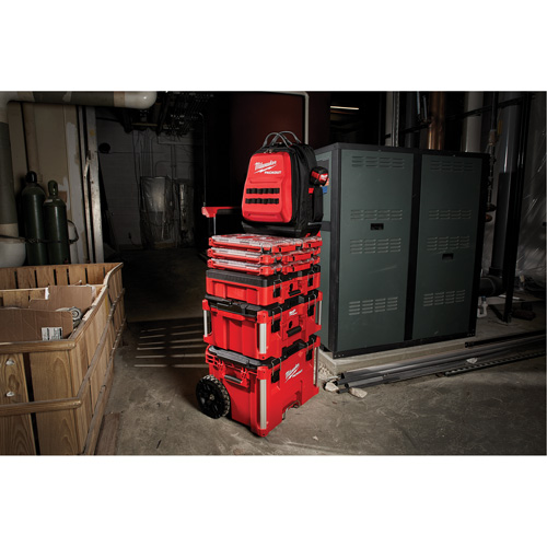 Packout Backpack, 15-3/4" L x 11-4/5" W, Black/Red, Ballistic MAS Chibougamau