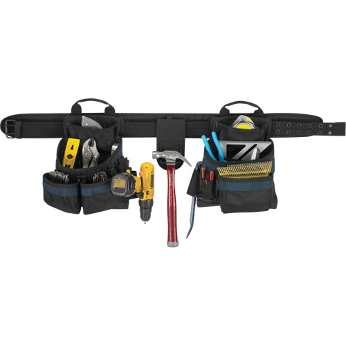 Electrician's Tool Belt, Polyester, Black MAS Chibougamau