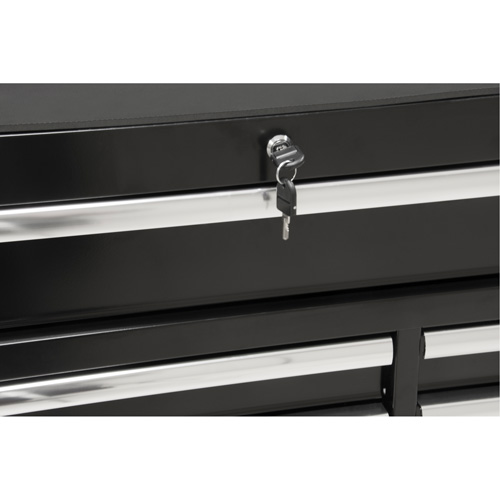 Industrial Tool Cart, 11 Drawers, 41" W x 18-3/4" D x 39-1/3" H, Black MAS Chibougamau