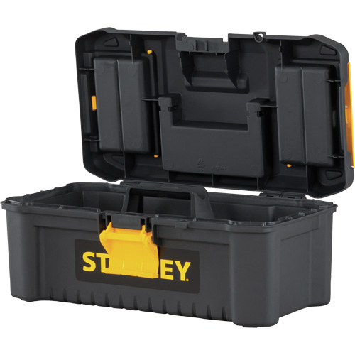 Coffre &agrave; outils avec plateau Essential, 12-1/2" la x 7-3/8" p x 5-1/8" h, Noir/Jaune MAS Chibougamau