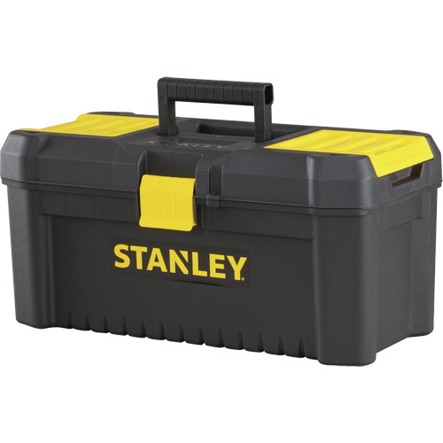 Coffre &agrave; outils avec plateau Essential, 16" la x 8" p x 7-3/10" h, Noir/Jaune MAS Chibougamau