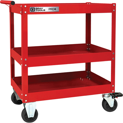 Chariot utilitaire robuste s&eacute;rie PRO+, 3 tiers, 30-1/5" x 38-1/3" x 19-1/2" MAS Chibougamau