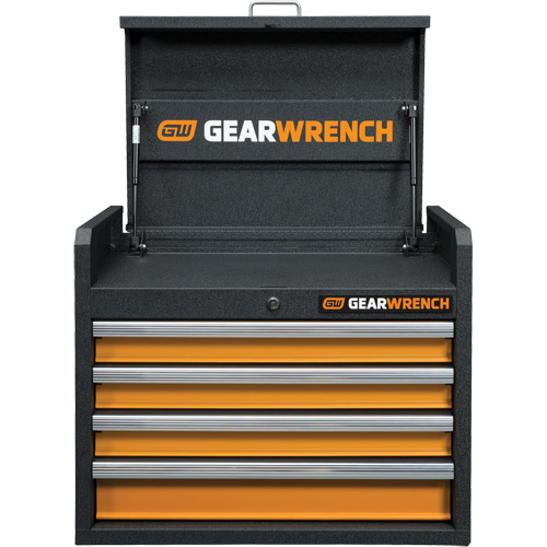 Coffre &agrave; outils de s&eacute;rie GSX, 26" la, 4 tiroirs, Noir/Orange MAS Chibougamau