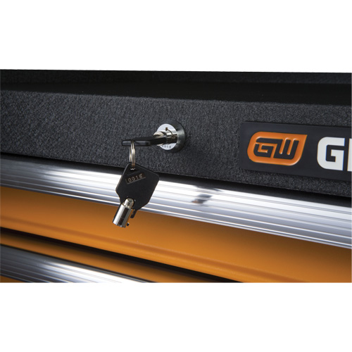 Coffre &agrave; outils de s&eacute;rie GSX, 26" la, 4 tiroirs, Noir/Orange MAS Chibougamau