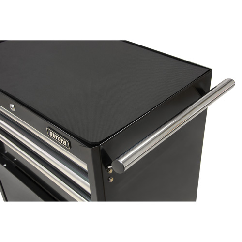 Industrial Tool Cart, 3 Drawers, 29-4/5" W x 21-1/5" D x 38-4/5" H, Black MAS Chibougamau