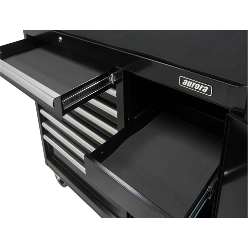 Industrial Tool Cart, 8 Drawers, 44-3/10" W x 21-1/10" D x 36-7/10" H, Black MAS Chibougamau