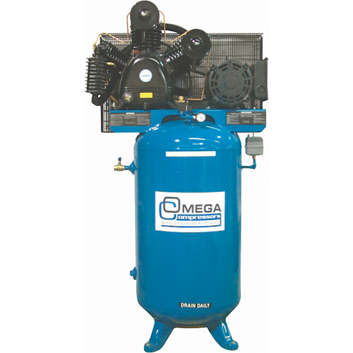 Compresseurs d'air s&eacute;rie industrielle - Compresseurs verticaux - Deux &eacute;tages, 66,6 gal. (80 gal. US) MAS Chibougamau