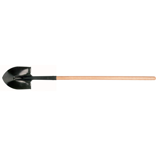 Round Point Shovel, Tempered Steel Blade, Hardwood, Straight Handle MAS Chibougamau