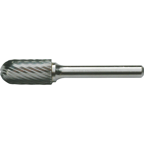 CLEVELAND Solid Carbide Burrs - Cylinder Shape with Ball Nose, SC-41, 3/32" Dia., 7/16" Depth of Cut MAS Chibougamau