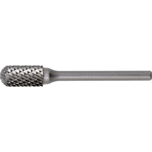 CLEVELAND Solid Carbide Burrs - Cylinder Shape with Ball Nose, SC-5, 1/2" Dia., 1" Depth of Cut MAS Chibougamau