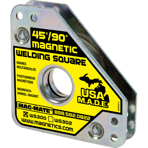 Magnetic Welding Squares, 3-3/4" L x 3/4" W x 3-3/4" H, 60 lbs. MAS Chibougamau