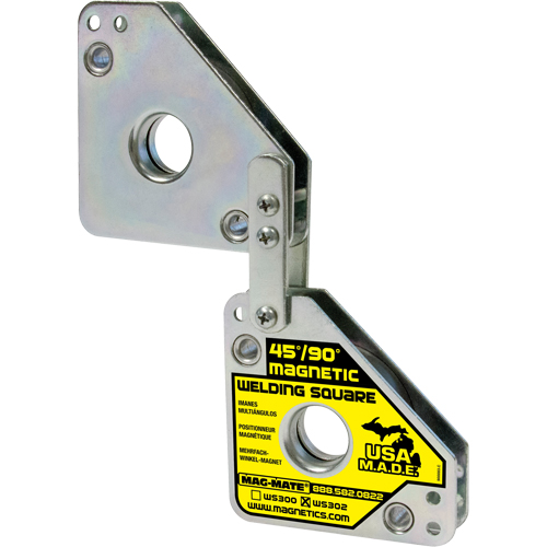 Magnetic Welding Squares, 7-5/8" L x 1-3/8" W x 3-3/4" H, 120 lbs. MAS Chibougamau