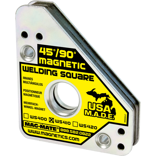 Magnetic Welding Squares, 3-3/4" L x 3/4" W x 4-3/8" H, 75 lbs. MAS Chibougamau