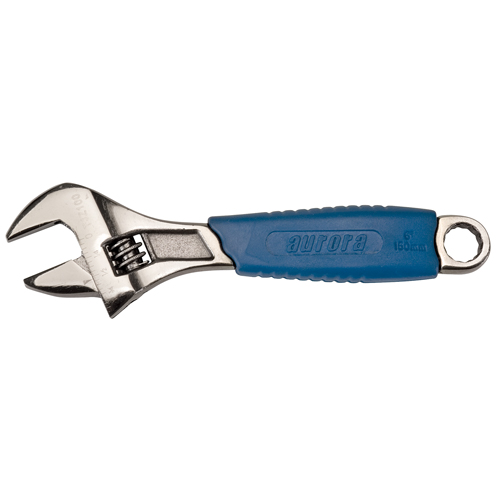 Adjustable Wrench, 6" L, 1" Max Width, Black MAS Chibougamau