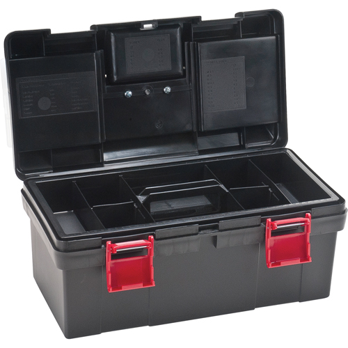 Coffres &agrave; outils en plastique, 17-1/2" la x 9-1/2" p x 8" h, Noir MAS Chibougamau