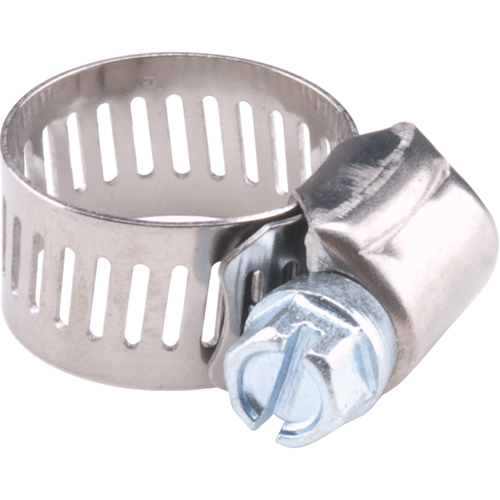 Hose Clamps - Stainless Steel Band & Zinc Plated Screw, Min Dia. 1/2", Max Dia. 1-1/8" MAS Chibougamau