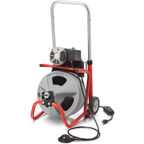 K-400 Autofeed Drum Machine with C-32 IW Cable, Electric, 1/2" x 75' and 3/8" x 100' MAS Chibougamau