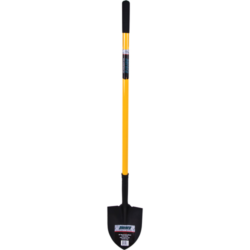 Round Point Shovel, Tempered Steel Blade, Fiberglass, Straight Handle MAS Chibougamau