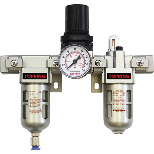 Filtreur/r&eacute;gulateur & lubrificateur modulaire Airflo (manom&egrave;tre compris), 1" NPTF MAS Chibougamau