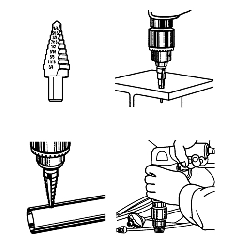 Step Drills, 1/32" Increments MAS Chibougamau