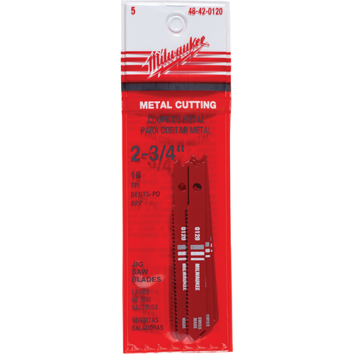 Lames de scie sauteuse, Acier rapide, Tige en U, 2-3/4" lo, 18 dents par pouce MAS Chibougamau