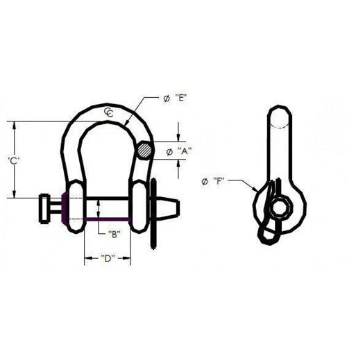 Straight Long Body Clevis Pin MAS Chibougamau