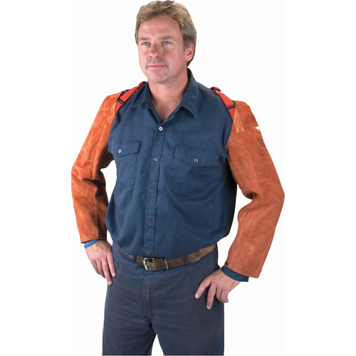 Leather Sleeves, 23" L, Lava Brown MAS Chibougamau