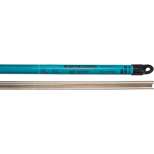 36" Cut Length TIG Rods, 3/32", Low Fuming Bronze-Bare MAS Chibougamau