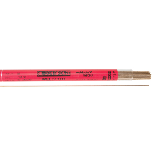 36" Cut Length TIG Rods, 1/16", Silicone Bronze MAS Chibougamau