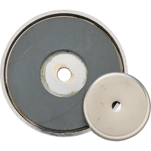 Ceramic Shallow Pot Magnet, 1-3/8" Dia., 12 lbs. Pull MAS Chibougamau