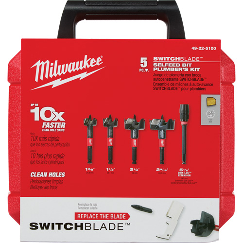 Jeu de forets autoaliment&eacute;s pour plombier Switchblade MAS Chibougamau