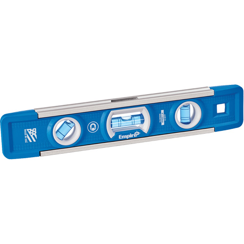 Niveau torpille True Blue, 9" lo, Aluminium, 3 fioles, Magn&eacute;tique MAS Chibougamau