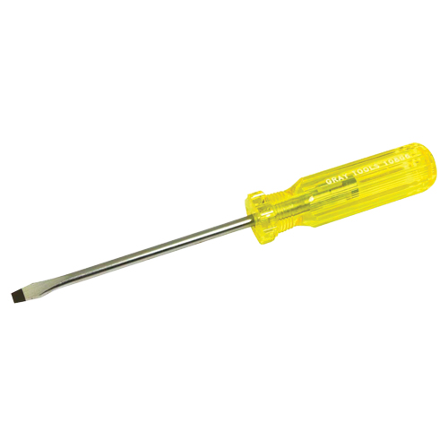 Slotted Screwdriver, 1/4", 9-7/16" L, Plastic Handle MAS Chibougamau