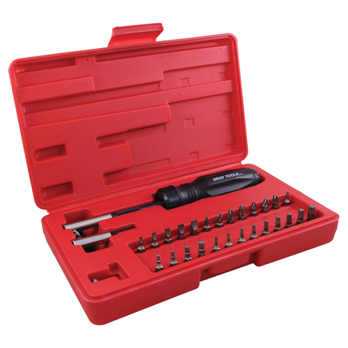 Gearless Screwdriver Set In Plastic Storage Case, 10" L MAS Chibougamau