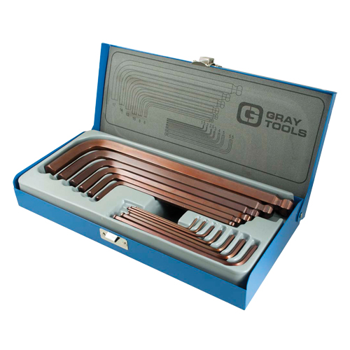 Long Arm Ball Hex Key Set, 13 Pcs., Metric MAS Chibougamau