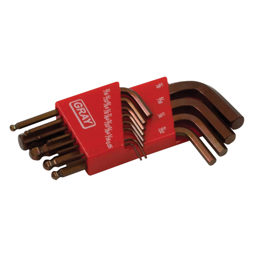 Short Ball End Hex Key Set, 13 Pcs., Imperial MAS Chibougamau