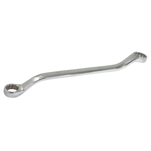 Box Wrench, 12 Point, 5/8" x 11/16", 15° Offset, Chrome Finish MAS Chibougamau