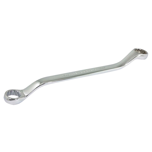 Box End Wrench, 12 Point, 17 mm x 19 mm, 15° Offset, Chrome Finish MAS Chibougamau
