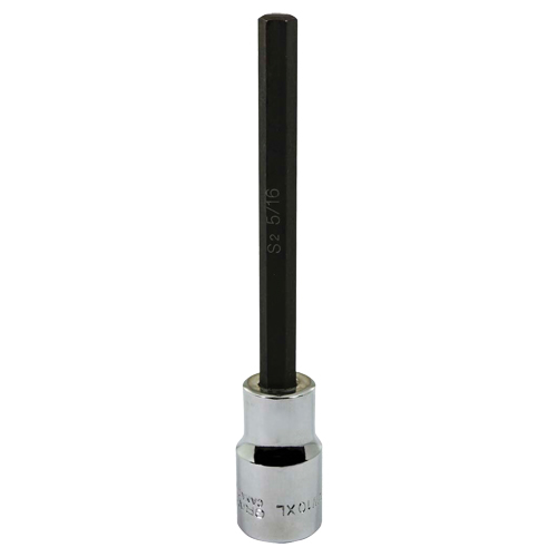 Socket, Hex, 5/16" x 5" L, 1/2" Square Drive Drive MAS Chibougamau