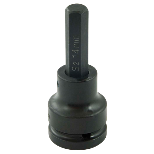 Bit Socket, Hex, 14 mm x 102 mm L, 3/4" Drive MAS Chibougamau